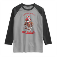 Funny Santa Pitbull Christmas Raglan Shirt I Deliver Gifts No Bull - Wonder Print Shop