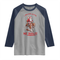 Funny Santa Pitbull Christmas Raglan Shirt I Deliver Gifts No Bull - Wonder Print Shop