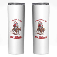Funny Santa Pitbull Christmas Skinny Tumbler I Deliver Gifts No Bull - Wonder Print Shop