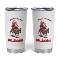 Funny Santa Pitbull Christmas Tumbler Cup I Deliver Gifts No Bull - Wonder Print Shop