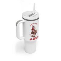 Funny Santa Pitbull Christmas Tumbler With Handle I Deliver Gifts No Bull - Wonder Print Shop
