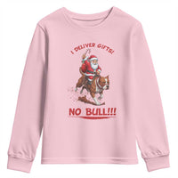 Funny Santa Pitbull Christmas Youth Sweatshirt I Deliver Gifts No Bull - Wonder Print Shop