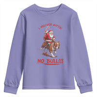 Funny Santa Pitbull Christmas Youth Sweatshirt I Deliver Gifts No Bull - Wonder Print Shop