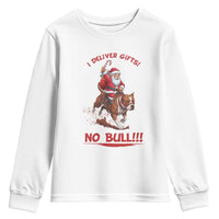 Funny Santa Pitbull Christmas Youth Sweatshirt I Deliver Gifts No Bull - Wonder Print Shop