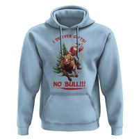 Funny Black Santa Bull Riding Christmas Hoodie I Deliver Gifts No Bull - Wonder Print Shop