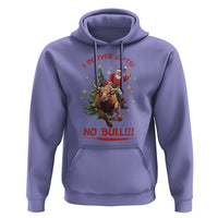 Funny Black Santa Bull Riding Christmas Hoodie I Deliver Gifts No Bull - Wonder Print Shop