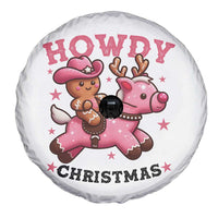 Howdy Christmas Spare Tire Cover Funny Gingerbread Cowboy Riding Reindeer Gift For Girl - Wonder Print Shop