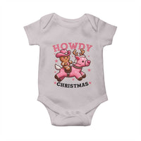 Howdy Christmas Baby Onesie Funny Gingerbread Cowboy Riding Reindeer Gift For Girl - Wonder Print Shop