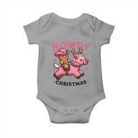 Howdy Christmas Baby Onesie Funny Gingerbread Cowboy Riding Reindeer Gift For Girl - Wonder Print Shop