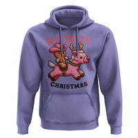 Howdy Christmas Hoodie Funny Gingerbread Cowboy Riding Reindeer Gift For Girl - Wonder Print Shop