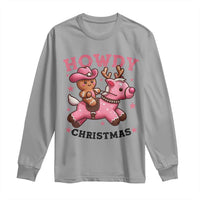 Howdy Christmas Long Sleeve Shirt Funny Gingerbread Cowboy Riding Reindeer Gift For Girl - Wonder Print Shop