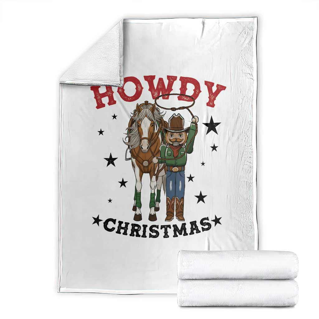 Funny Nutcracker Cowboy Howdy Christmas Throw Blanket Western Holiday Gift - Wonder Print Shop