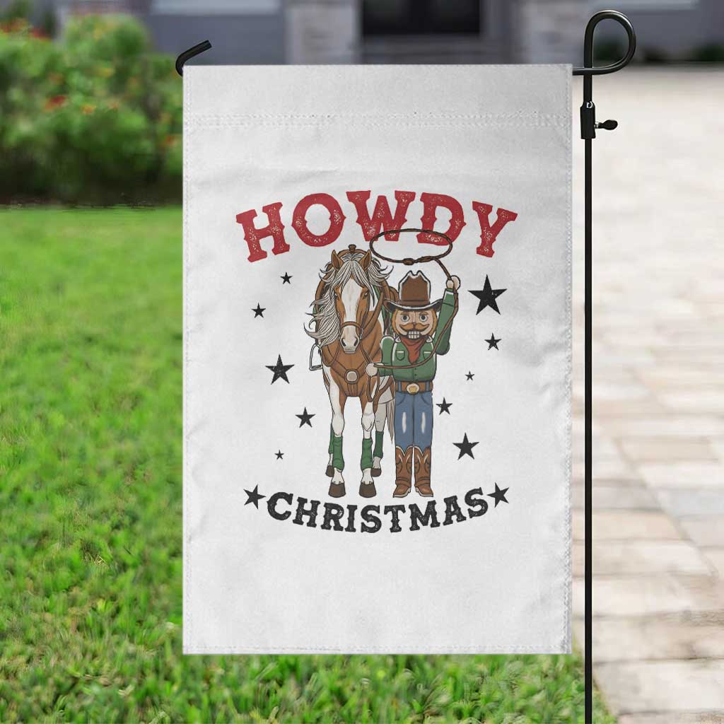 Funny Nutcracker Cowboy Howdy Christmas Garden Flag Western Holiday Gift - Wonder Print Shop