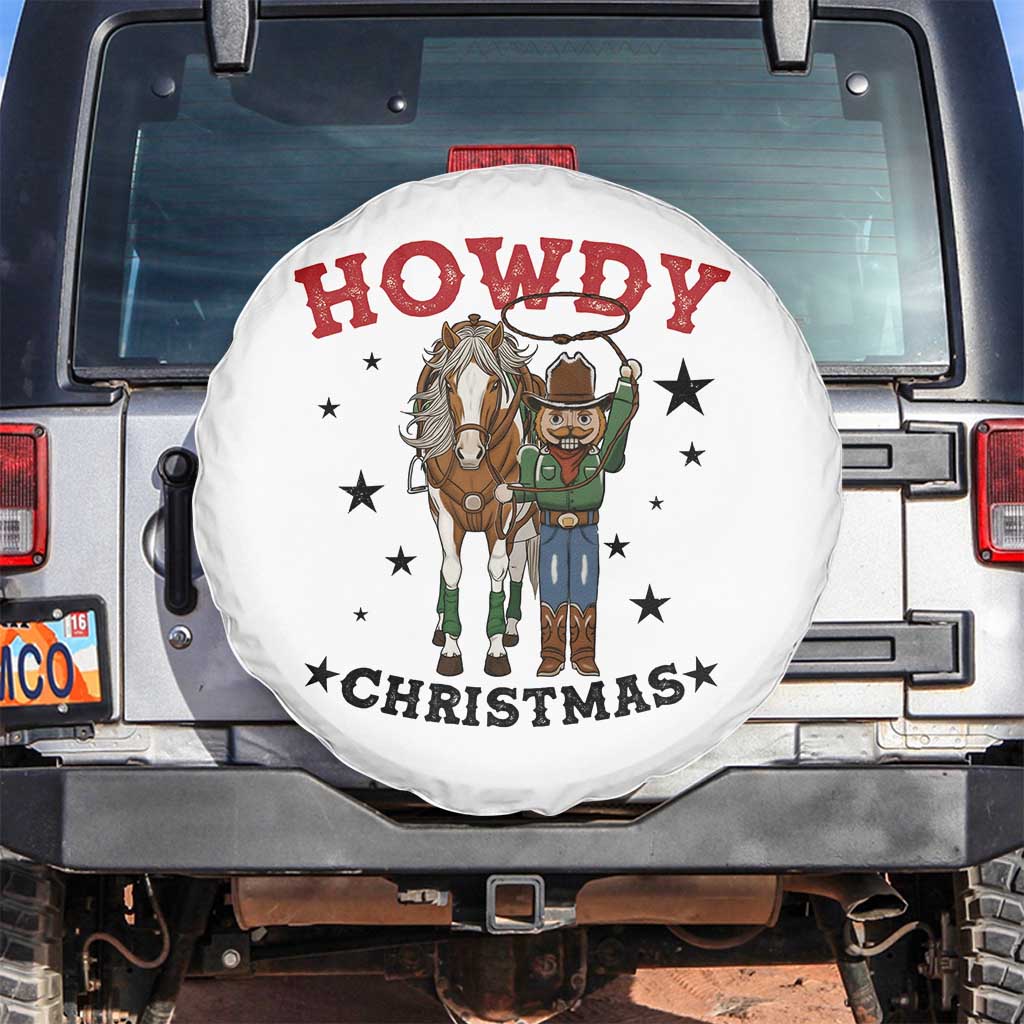 Funny Nutcracker Cowboy Howdy Christmas Spare Tire Cover Western Holiday Gift - Wonder Print Shop