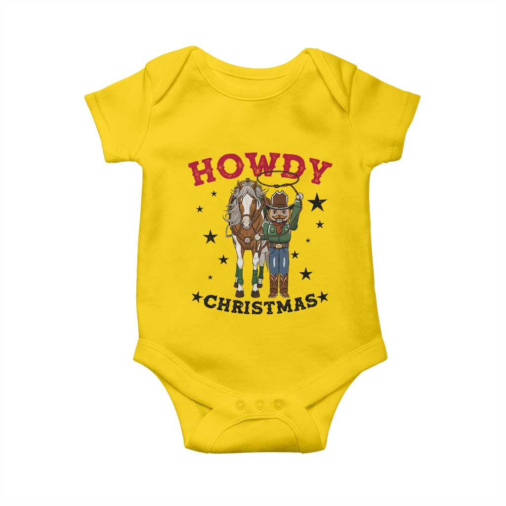 Funny Nutcracker Cowboy Howdy Christmas Baby Onesie Western Holiday Gift - undefined