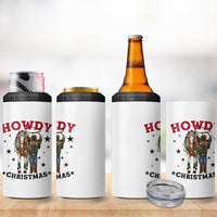 Funny Nutcracker Cowboy Howdy Christmas 4 in 1 Can Cooler Tumbler Western Holiday Gift - Wonder Print Shop