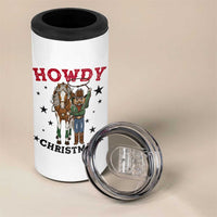 Funny Nutcracker Cowboy Howdy Christmas 4 in 1 Can Cooler Tumbler Western Holiday Gift - Wonder Print Shop