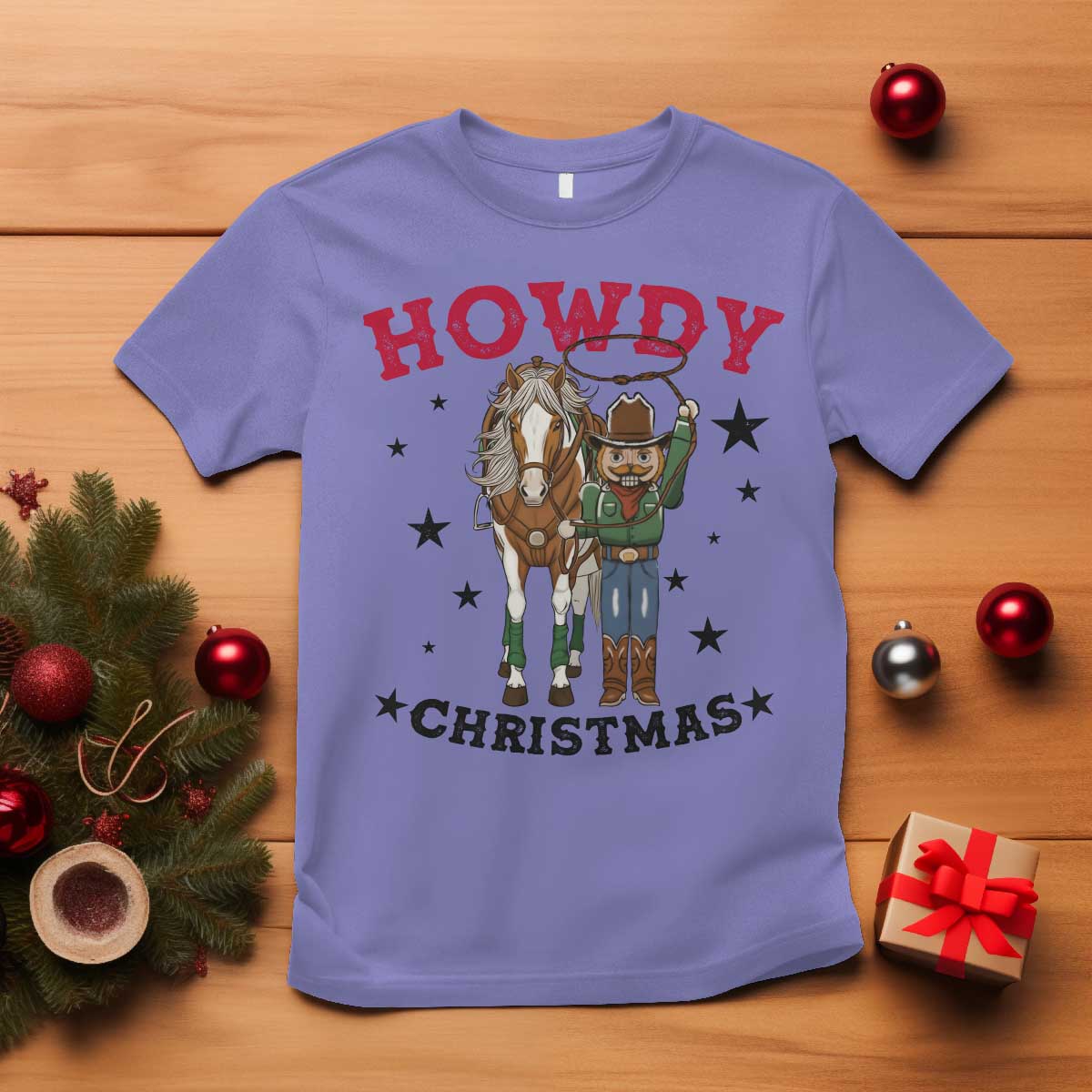 Funny Nutcracker Cowboy Howdy Christmas T Shirt Western Holiday Gift - Wonder Print Shop