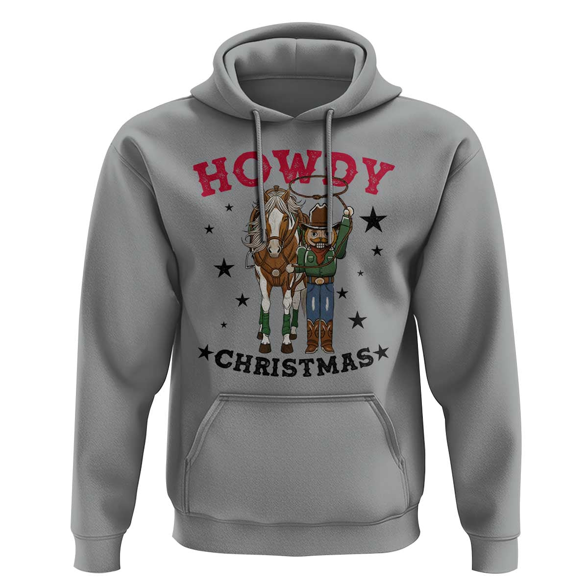 Funny Nutcracker Cowboy Howdy Christmas Hoodie Western Holiday Gift - Wonder Print Shop