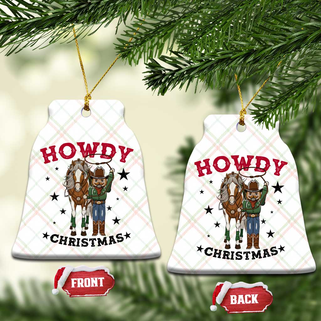 Funny Nutcracker Cowboy Howdy Christmas Ceramic Ornament Western Holiday Gift - Wonder Print Shop