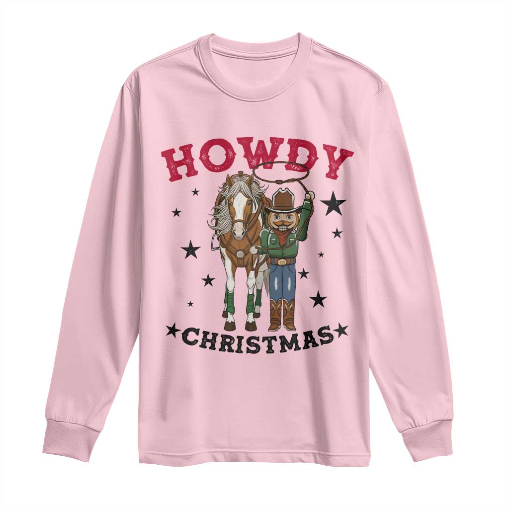 Funny Nutcracker Cowboy Howdy Christmas Long Sleeve Shirt Western Holiday Gift - Wonder Print Shop