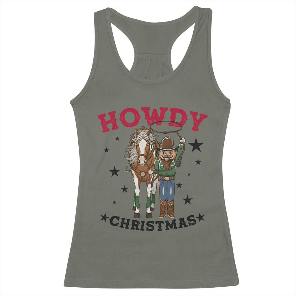 Funny Nutcracker Cowboy Howdy Christmas Racerback Tank Top Western Holiday Gift - Wonder Print Shop