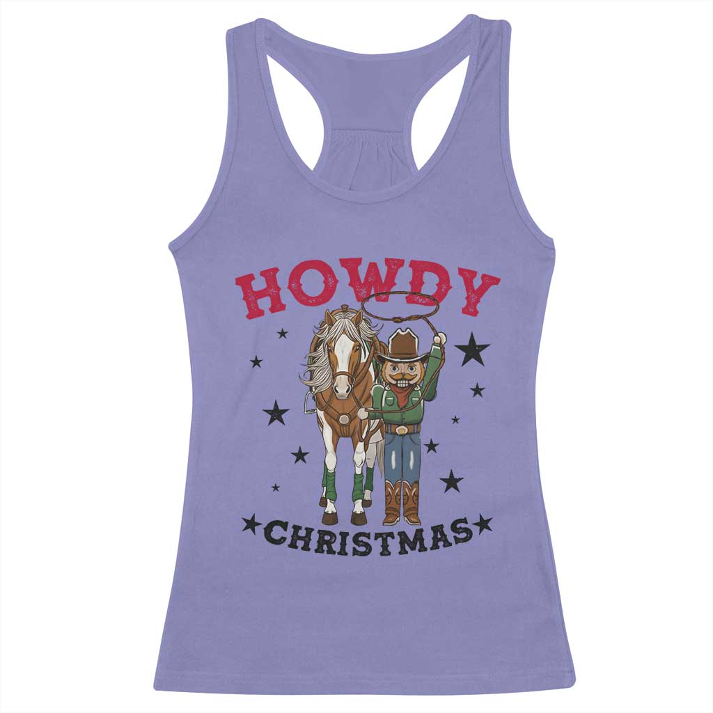 Funny Nutcracker Cowboy Howdy Christmas Racerback Tank Top Western Holiday Gift - Wonder Print Shop