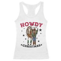 Funny Nutcracker Cowboy Howdy Christmas Racerback Tank Top Western Holiday Gift - Wonder Print Shop