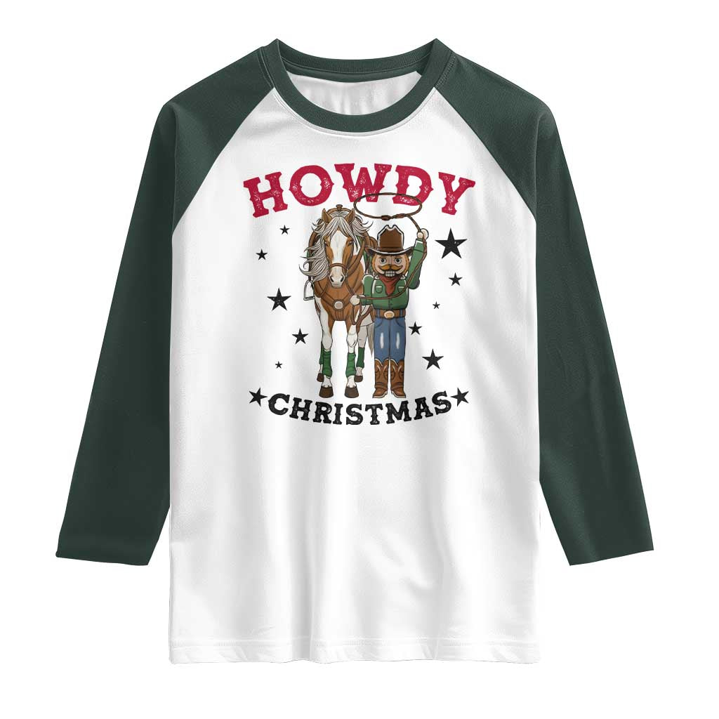Funny Nutcracker Cowboy Howdy Christmas Raglan Shirt Western Holiday Gift - Wonder Print Shop