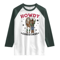 Funny Nutcracker Cowboy Howdy Christmas Raglan Shirt Western Holiday Gift - Wonder Print Shop