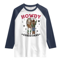 Funny Nutcracker Cowboy Howdy Christmas Raglan Shirt Western Holiday Gift - Wonder Print Shop