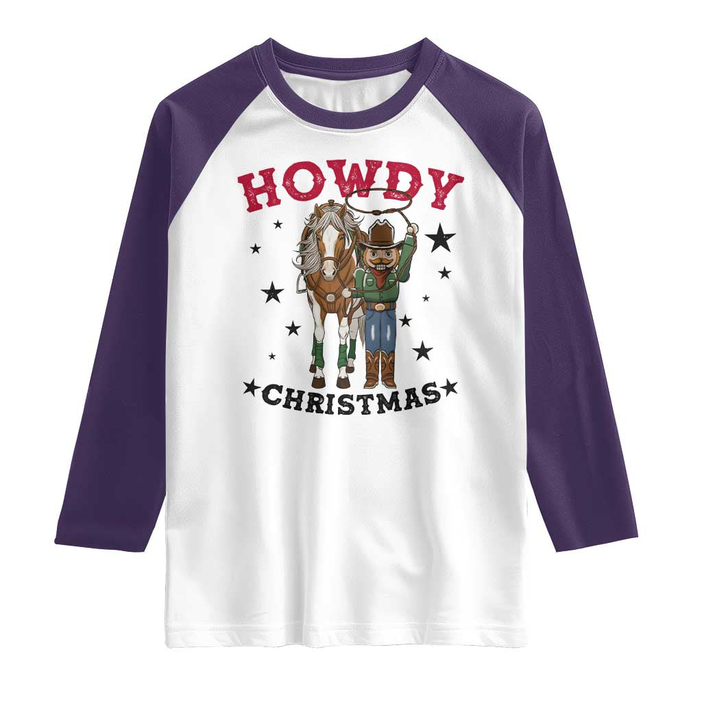 Funny Nutcracker Cowboy Howdy Christmas Raglan Shirt Western Holiday Gift - Wonder Print Shop