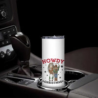Funny Nutcracker Cowboy Howdy Christmas Skinny Tumbler Western Holiday Gift - Wonder Print Shop