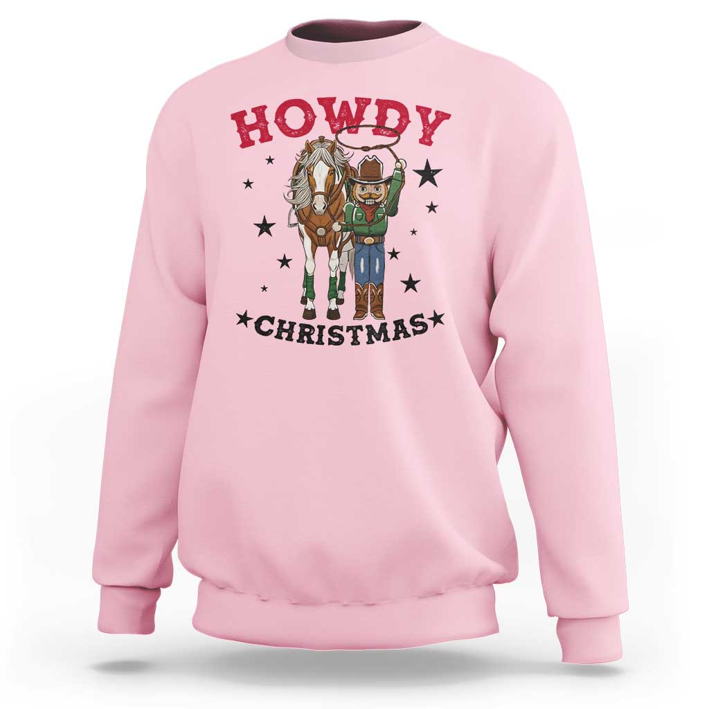 Funny Nutcracker Cowboy Howdy Christmas Sweatshirt Western Holiday Gift - Wonder Print Shop