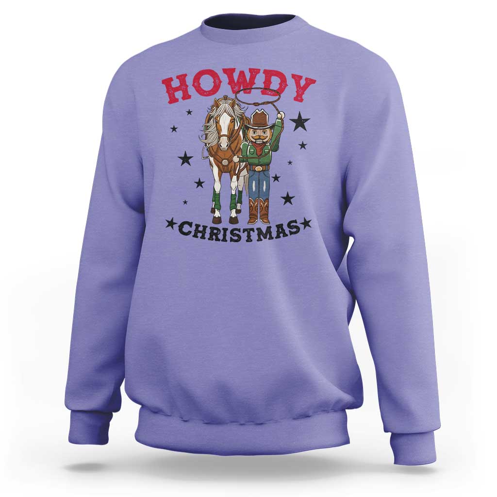 Funny Nutcracker Cowboy Howdy Christmas Sweatshirt Western Holiday Gift - Wonder Print Shop