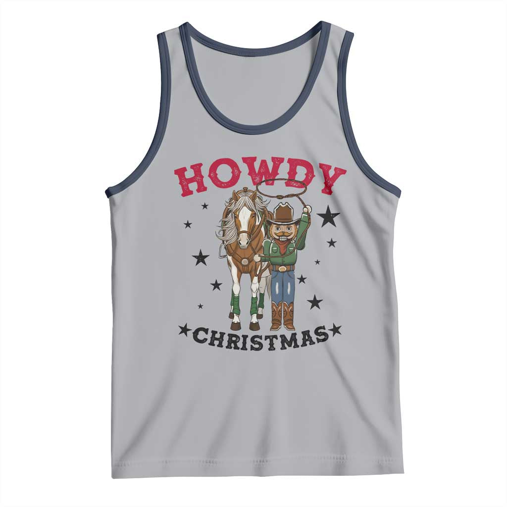 Funny Nutcracker Cowboy Howdy Christmas Tank Top Western Holiday Gift - Wonder Print Shop