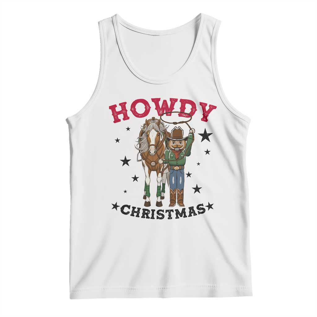 Funny Nutcracker Cowboy Howdy Christmas Tank Top Western Holiday Gift - Wonder Print Shop