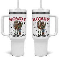 Funny Nutcracker Cowboy Howdy Christmas Tumbler With Handle Western Holiday Gift - Wonder Print Shop