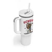 Funny Nutcracker Cowboy Howdy Christmas Tumbler With Handle Western Holiday Gift - Wonder Print Shop