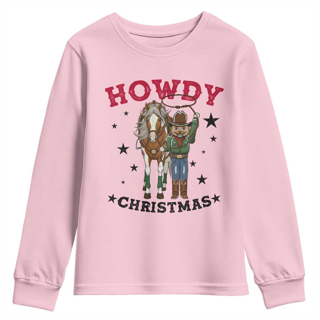 Funny Nutcracker Cowboy Howdy Christmas Youth Sweatshirt Western Holiday Gift - Wonder Print Shop