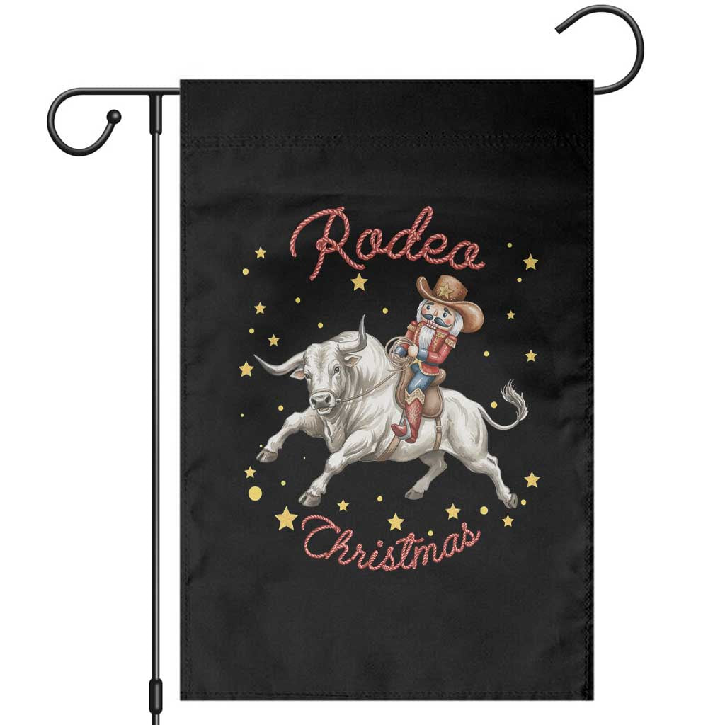 Funny Nutcracker Bull Riding Rodeo Christmas Garden Flag Western Holiday Gift - Wonder Print Shop