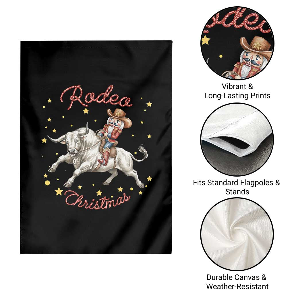 Funny Nutcracker Bull Riding Rodeo Christmas Garden Flag Western Holiday Gift - Wonder Print Shop