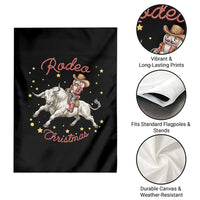 Funny Nutcracker Bull Riding Rodeo Christmas Garden Flag Western Holiday Gift - Wonder Print Shop