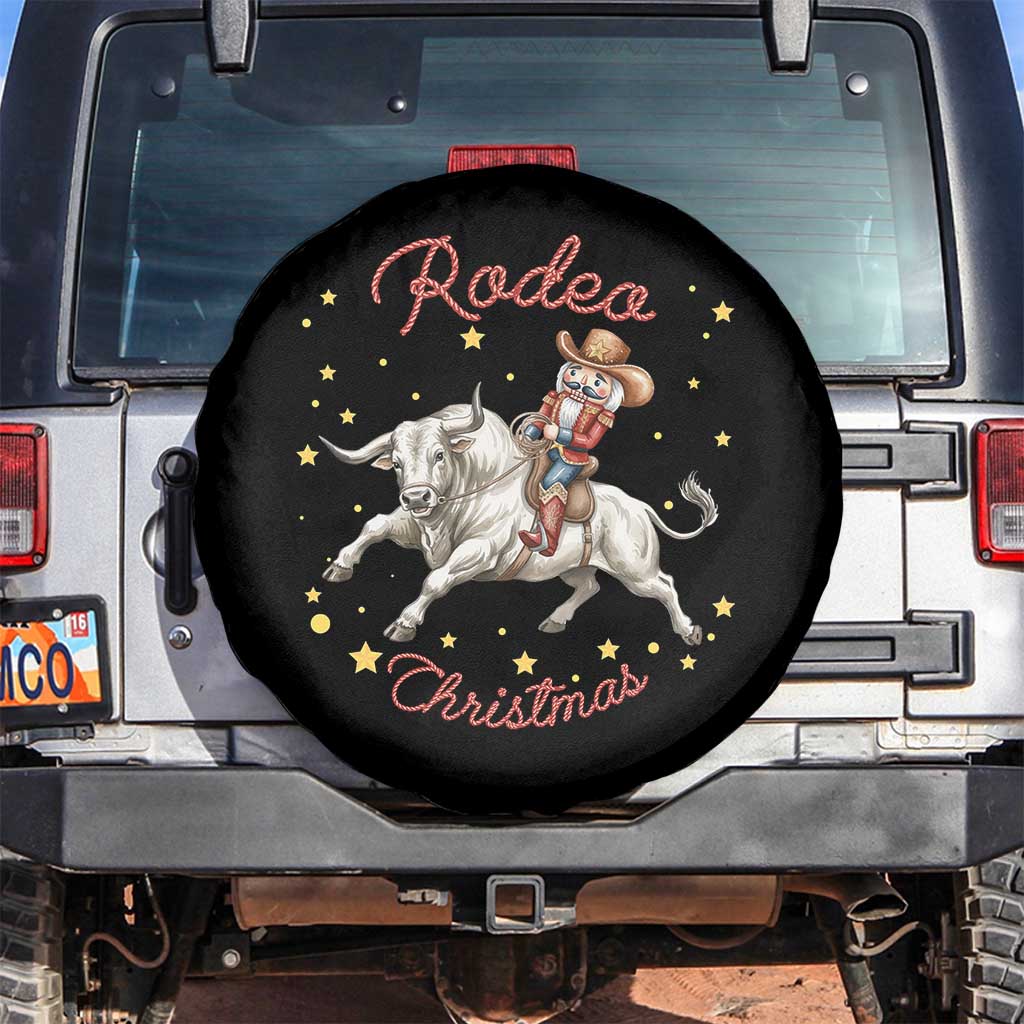 Funny Nutcracker Bull Riding Rodeo Christmas Spare Tire Cover Western Holiday Gift - Wonder Print Shop