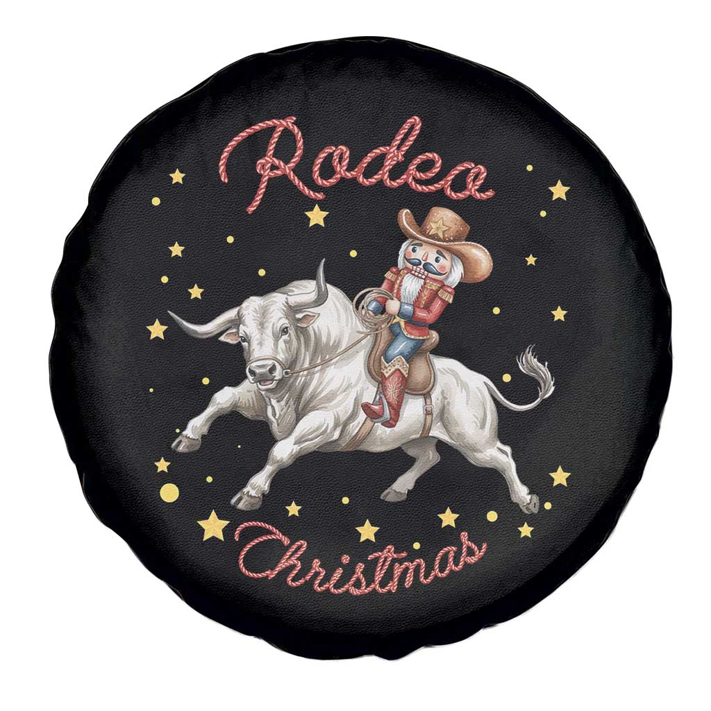 Funny Nutcracker Bull Riding Rodeo Christmas Spare Tire Cover Western Holiday Gift - Wonder Print Shop