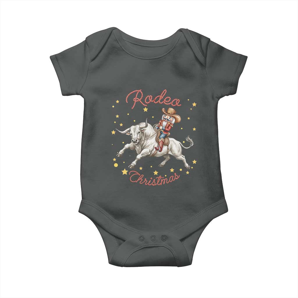 Funny Nutcracker Bull Riding Rodeo Christmas Baby Onesie Western Holiday Gift - Wonder Print Shop