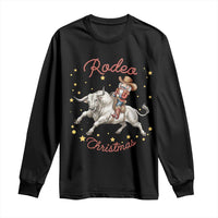 Funny Nutcracker Bull Riding Rodeo Christmas Long Sleeve Shirt Western Holiday Gift - Wonder Print Shop