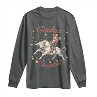 Funny Nutcracker Bull Riding Rodeo Christmas Long Sleeve Shirt Western Holiday Gift - Wonder Print Shop