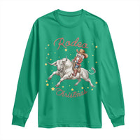 Funny Nutcracker Bull Riding Rodeo Christmas Long Sleeve Shirt Western Holiday Gift - Wonder Print Shop