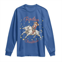 Funny Nutcracker Bull Riding Rodeo Christmas Long Sleeve Shirt Western Holiday Gift - Wonder Print Shop